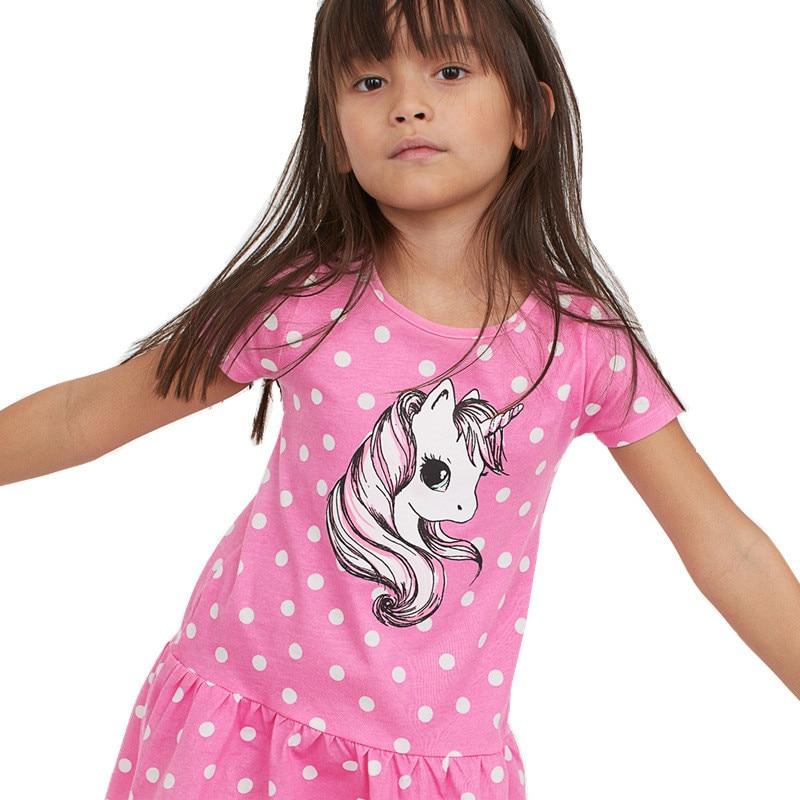 Mädchen Dot Einhorn Kleid