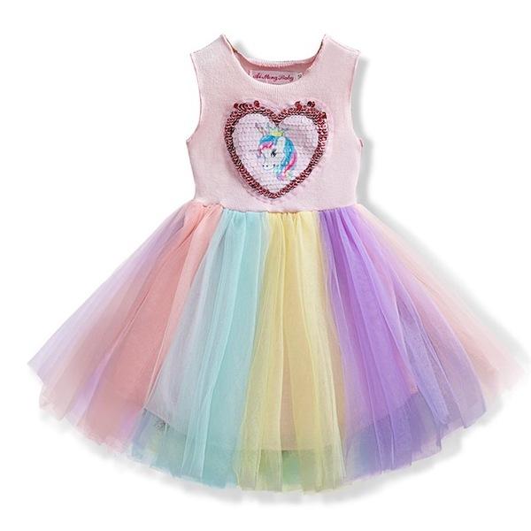 Einhorn Herz Kleid für Mädchen