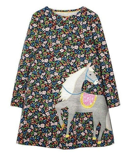 Mädchen Sommer Einhorn Kleid