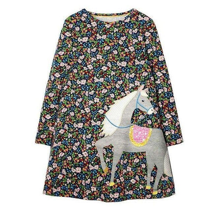 Mädchen Sommer Einhorn Kleid