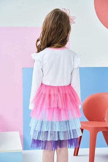 Prinzessin Einhorn Kleid Lange Ärmel