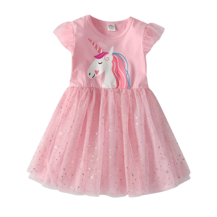 Kleid Mit Einhorn Motiv