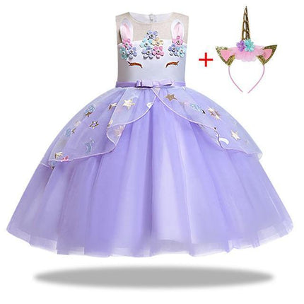 Einhorn Kleid Violett Mädchen