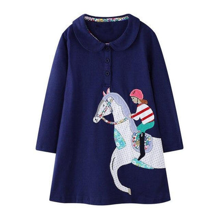 Einhorn Langes Kleid Pferd Mädchen