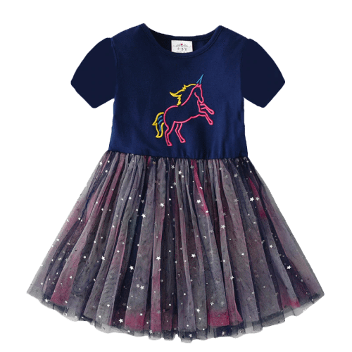 Einhorn Mädchen Pailletten Tutu Kleid