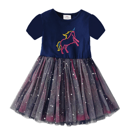 Einhorn Mädchen Pailletten Tutu Kleid