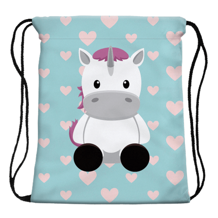 Einhorn Licht Kordelzug Tasche blau Einhorn Kind