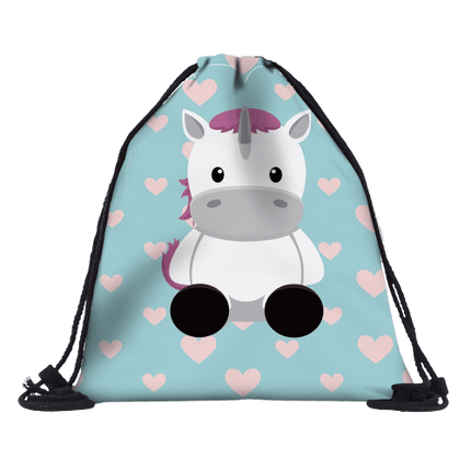 Einhorn Licht Kordelzug Tasche blau Einhorn Kind
