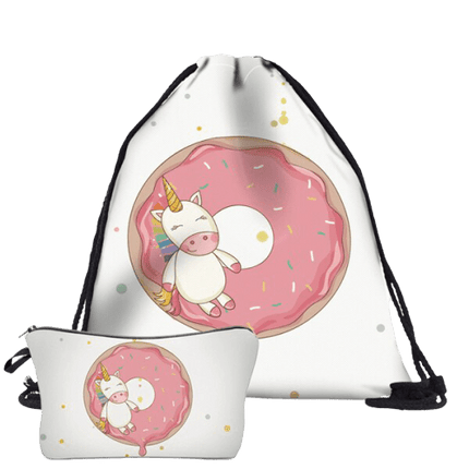 Einhorn Donut Licht Kordelzug Tasche Kind