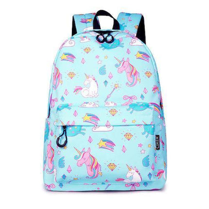 Blauer Einhorn Schulrucksack