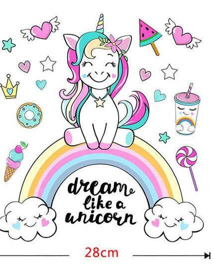 Aufkleber Einhorn Kinderzimmer Dekoration