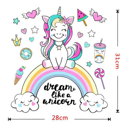 Aufkleber Einhorn Kinderzimmer Dekoration