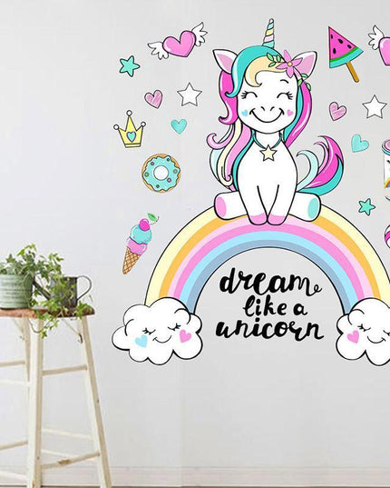 Aufkleber Einhorn Kinderzimmer Dekoration