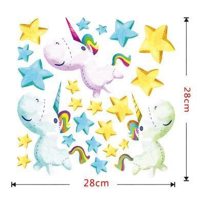Einhorn Stern Wandaufkleber