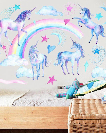 Einhorn Wandtattoo Regenbogen