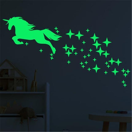 Aufkleber Einhorn Fluoreszierende Wandaufkleber