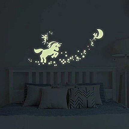 Aufkleber Einhorn Kawaii Fluoreszierende Wandaufkleber
