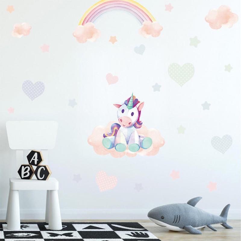 Einhorn Kawaii Wandaufkleber