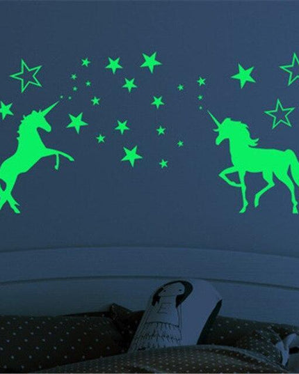 Einhorn Wandtattoo Fluoreszierendes Licht