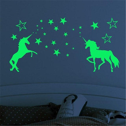 Einhorn Wandtattoo Fluoreszierendes Licht