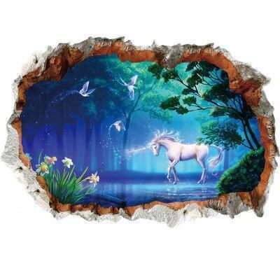 Einhorn Wandtattoo 3d