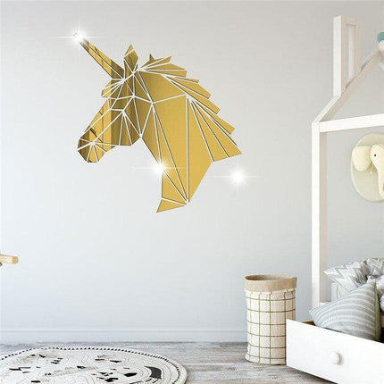 Einhorn Wandtattoo Gold