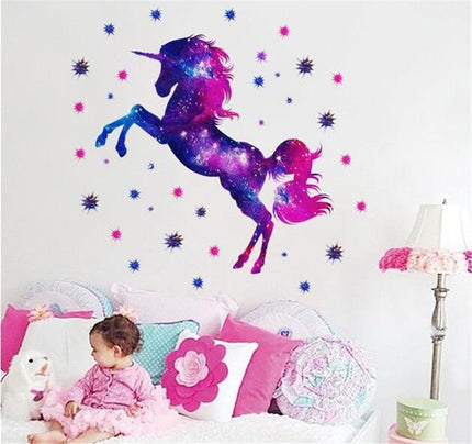 Einhorn Wandtattoo Glitzer