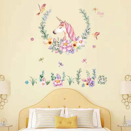Aufkleber Einhorn Natur Schlafzimmer Wandtattoos