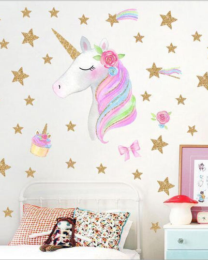 Einhorn Star Wandaufkleber