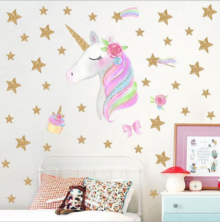 Einhorn Star Wandaufkleber
