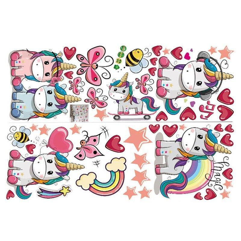 Einhorn Wandtattoo Kleine Emojis