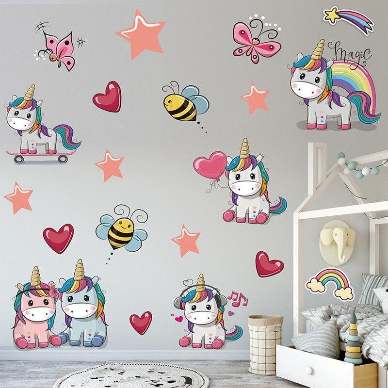 Einhorn Wandtattoo Kleine Emojis