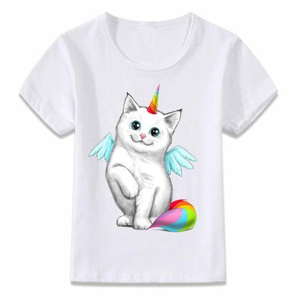 T-shirt Einhorn Katze Kawaii Kind