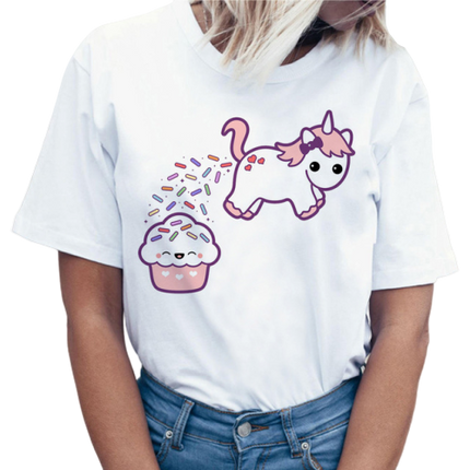 T-shirt Frau Einhorn Poop Donut