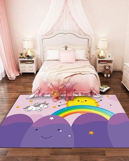 Einhorn-Teppich Regenbogen
