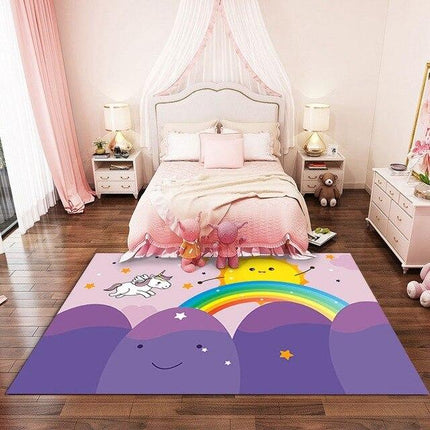 Einhorn-Teppich Regenbogen