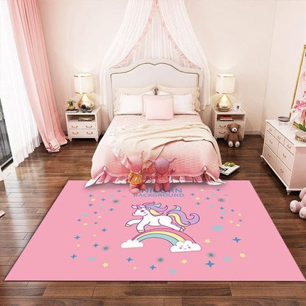 Einhorn Teppich Rosa