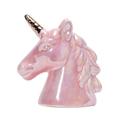 Keramisches Rosa Einhorn Spardose