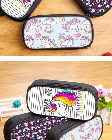 Einhorn Federtasche Geblümt