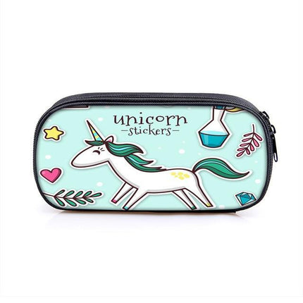 Einhorn Federtasche Geblümt