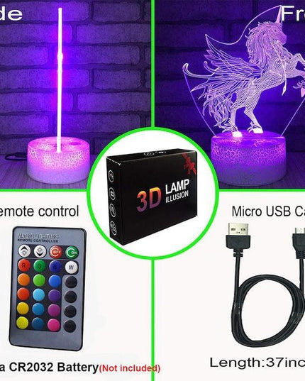 Einhorn Nachtlicht 3D